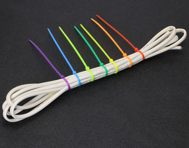  [AUSTRALIA] - Mini Skater 140pcs 6" Multi-Color Multi-Purpose Nylon Zip Ties (7 Colors)