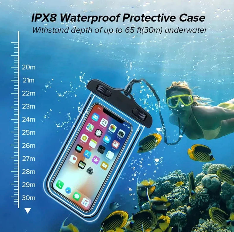  [AUSTRALIA] - EBF Universal Waterproof Mobile Phone Bag Pouch Carry Cover Waterproof Phone Case for Phone