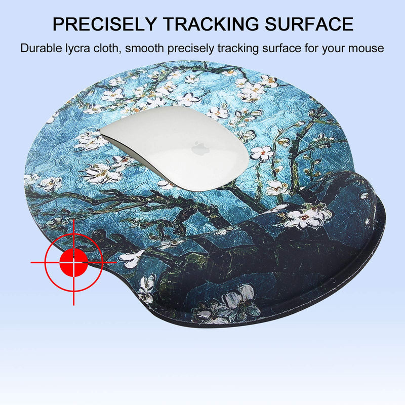 Mouse Pads for Computers Van Gogh Ergonomic Memory Foam Nonslip Wrist Support-Lightweight Rest Mousepad for Office,Gaming,Computer, Laptop & Mac,Pain Relief,at Home Or Work - LeoForward Australia