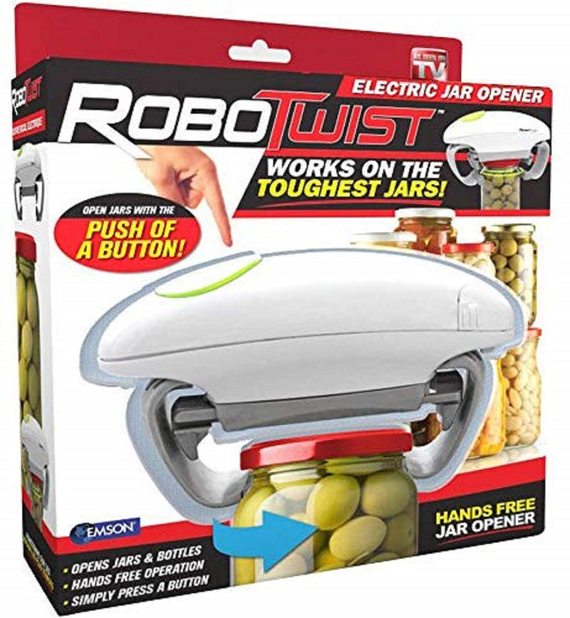  [AUSTRALIA] - Robo Twist Electric Jar Opener– The Original RoboTwist One Touch Electric Handsfree Easy Jar Opener, Works for Jars of All Sizes - As Seen on TV