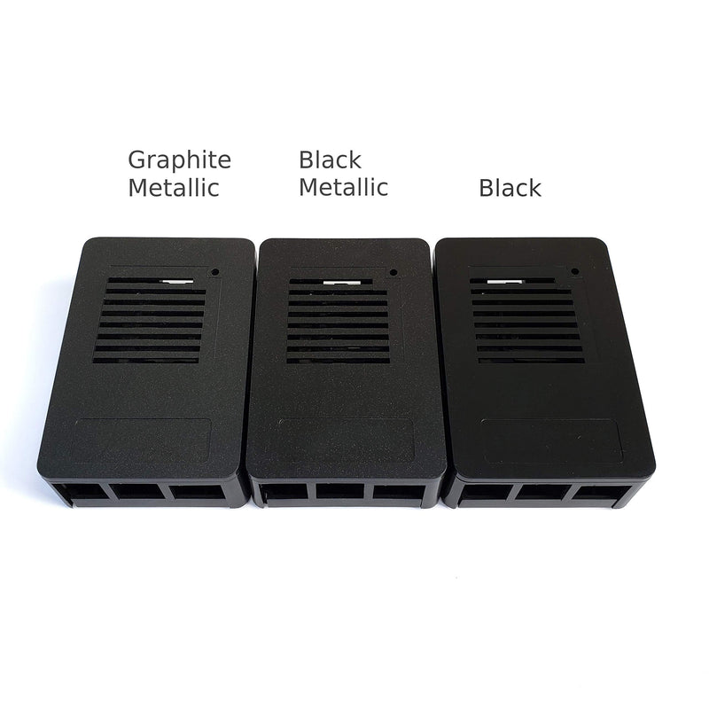 [AUSTRALIA] - MaticBox4 Case for Raspberry Pi 4 – Low Profile, Stackable, Universally Mountable DIN Rail, Automation Friendly, Fan Support (Black Metallic) Black Metallic