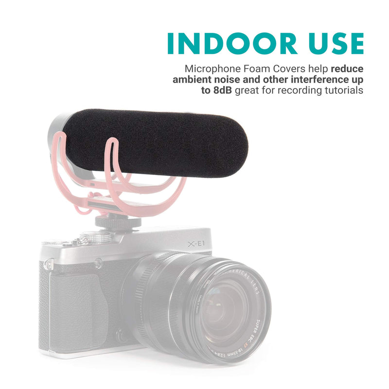  [AUSTRALIA] - Movo WS-G7 Foam and Furry Indoor, Outdoor Microphone Windscreen Combo Pack - Custom Fit for Rode VideoMic Go