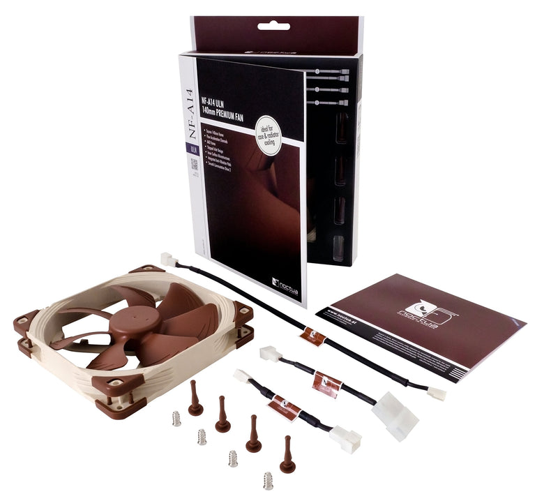  [AUSTRALIA] - Noctua NF-A14 ULN, Ultra Quiet Silent Fan, 3-Pin (140mm, Brown)