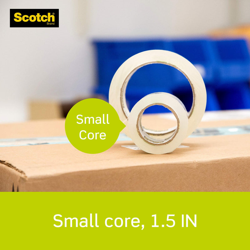 Scotch Sure Start Shipping Packaging Tape, 1.88"x 22.2 yd, Designed for Packing, Shipping and Mailing, No Splitting or Tearing, 1.5" Core, Clear, 6 Dispensered Rolls (145-6) Unit - LeoForward Australia