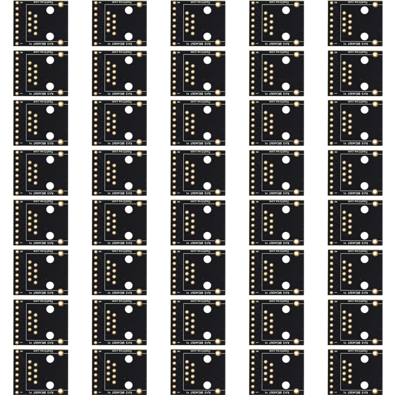  [AUSTRALIA] - Jujinglobal 40pcs RJ45 Ethernet Breakout Board PCB Connector for RS-232 RS-422 RS-485 DMX-512 RJ45 Breakout PCB (40pcs)