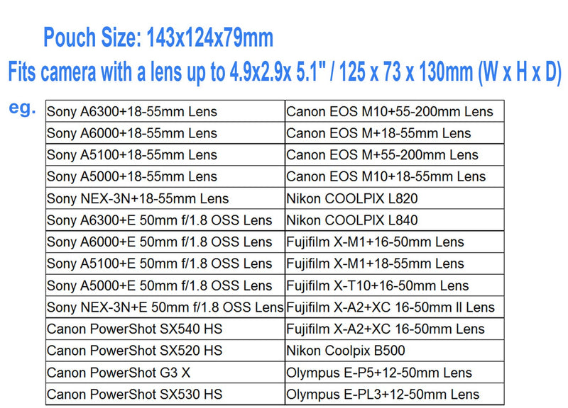 [AUSTRALIA] - JJC Camouflage Ultra Light Neoprene Camera Case for Sony a6600 a6500 a6400 a6300 a6100 a6000 a5100 +18-55mm/E 50mm F1.8 Lens, Pouch Bag for Fuji X-T30 X-T20 X-T10 +16-50mm, Canon SX530 SX540 G3X