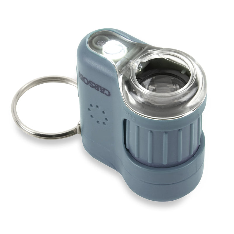  [AUSTRALIA] - Carson MicroMini 20x LED Lighted Pocket Microscope with Built-In UV and LED Flashlight Blue