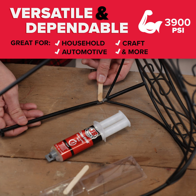  [AUSTRALIA] - J-B Weld ClearWeld 5 Minute Epoxy, Clear, Syringe, 2 Pack, 50112-2 25ml - 2 Pack