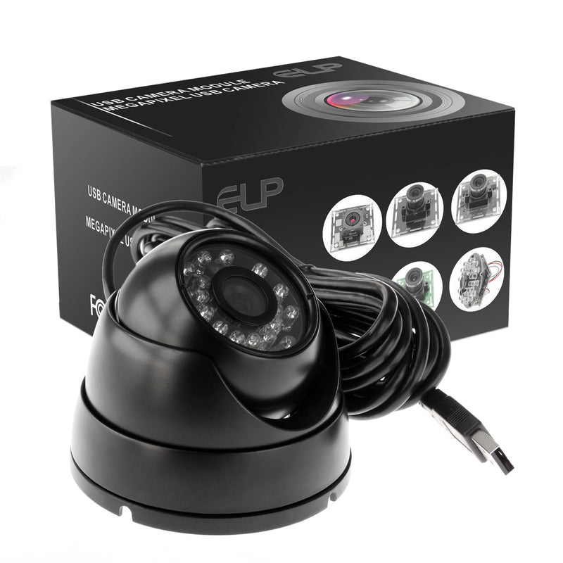  [AUSTRALIA] - ELP 3.6mm 1080P Dome Camera with IR LED Night Vision HD Webcam
