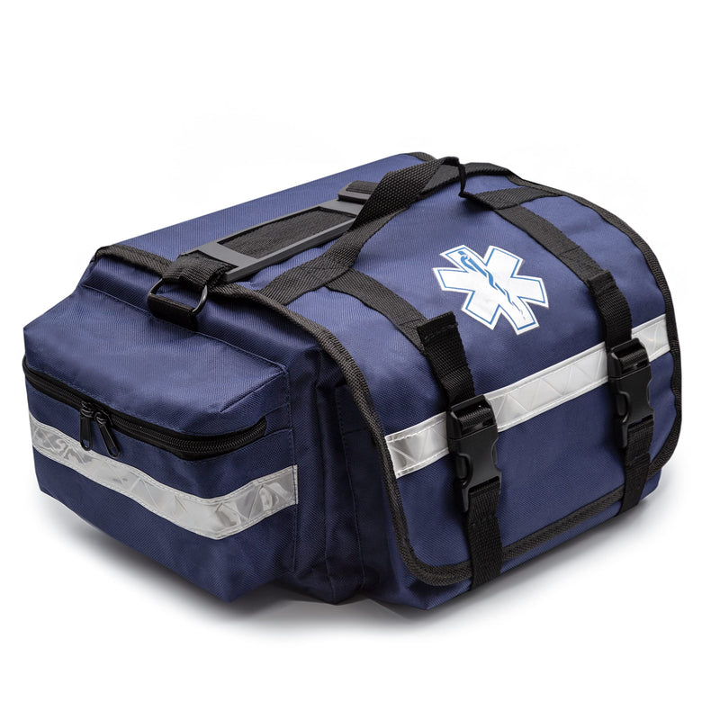  [AUSTRALIA] - Primacare KB-RO74-B First Responder Bag for Trauma, 17"x9"x7" Professional Multiple Compartment Kit Carrier for Emergency Medical Supplies, Blue