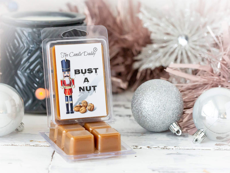  [AUSTRALIA] - Bust A Nut - Banana Nut Bread Scented - Wickless, Funny Holiday Candle Melts for Dirty Santa Christmas, New Years -1 Pack - 2 Oz - 6 Cubes
