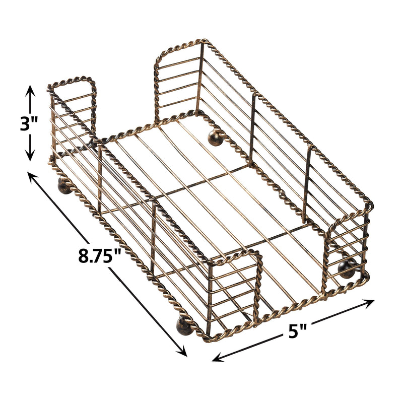 Hoffmaster BSK2112 Wire Guest Towel Basket, 8.75" x 5" x 3", Bronze - LeoForward Australia