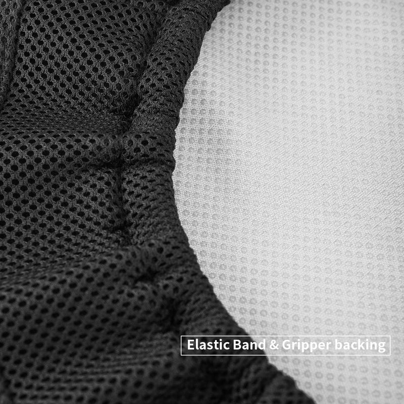  [AUSTRALIA] - Shinnwa Bar Stool Cushions,Memory Foam Bar Stool Covers Round Cushion with Non-Slip Backing and Elastic Band 12" Black 12"(30cm)