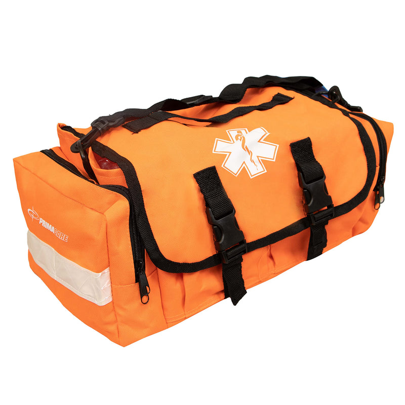  [AUSTRALIA] - Primacare KB-RO24 Empty First Responder Bag, 15"x9"x8", Professional Compartment Kit Carrier for Trauma and Emergency Medical Supplies, Orange