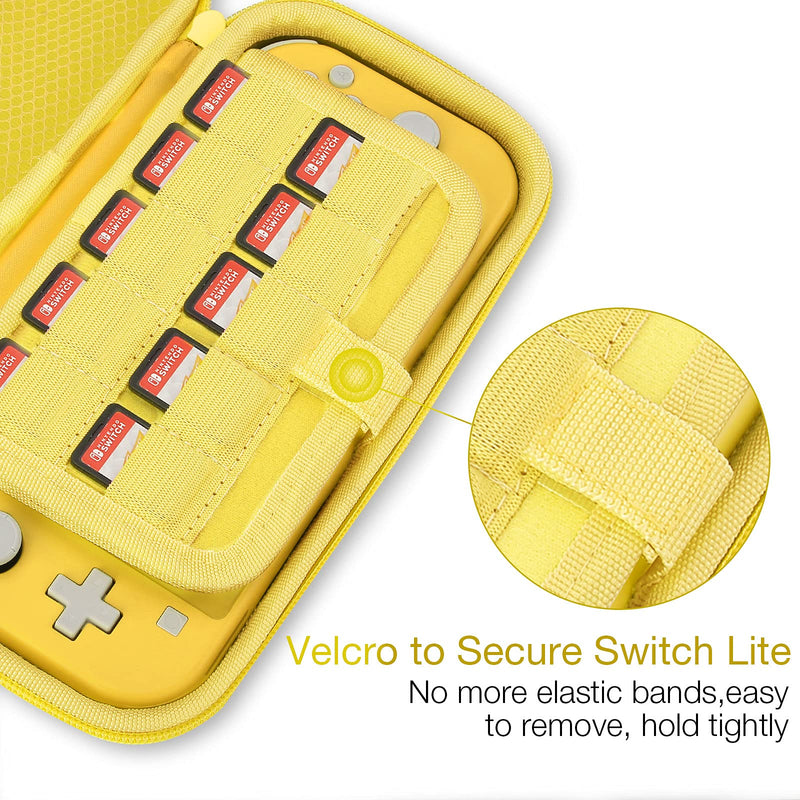  [AUSTRALIA] - HEYSTOP Carrying Case Compatible with Nintendo Switch Lite,Portable Protective Case for Switch Lite with Storage for Nintendo Switch Lite Console and Accessories（Yellow） Yellow