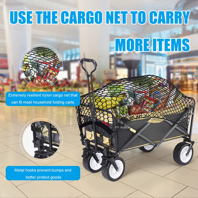  [AUSTRALIA] - SUDIWEI Wagon Cover Wheelbarrows Cargo Net Cargo Net for Utility Folding Wagon Wagon Net for Beach Cart Garden Cart Wagon Net Folding Outdoor Utility Cargo 38"X32"