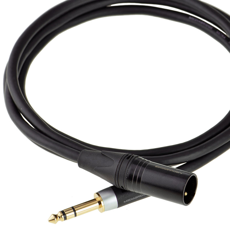  [AUSTRALIA] - Mediabridge Ultra Series XLR Male to 1/4 Inch Cable (6 Feet) - XLR Male to Balanced Mono 1/4 Inch TRS Male (Part# MC-XM-TRS-6)