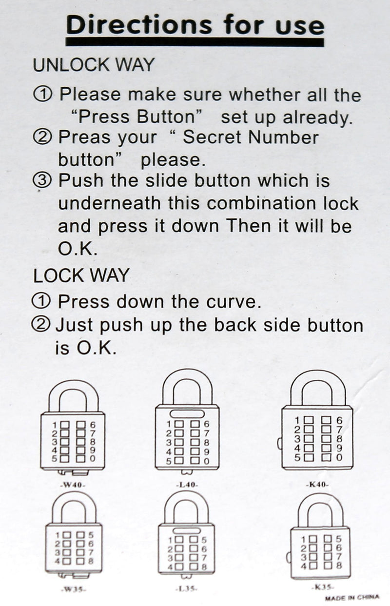  [AUSTRALIA] - MIONI 10 Digit Push Button Combination Padlock, 5 Digit Locking Mechanism,Blue (2 Black) 2 black