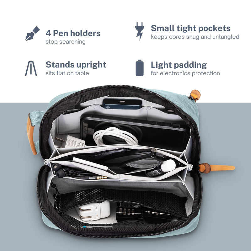  [AUSTRALIA] - Tech Pouch and Electronics Organizer (Dusty Teal) Dusty Teal