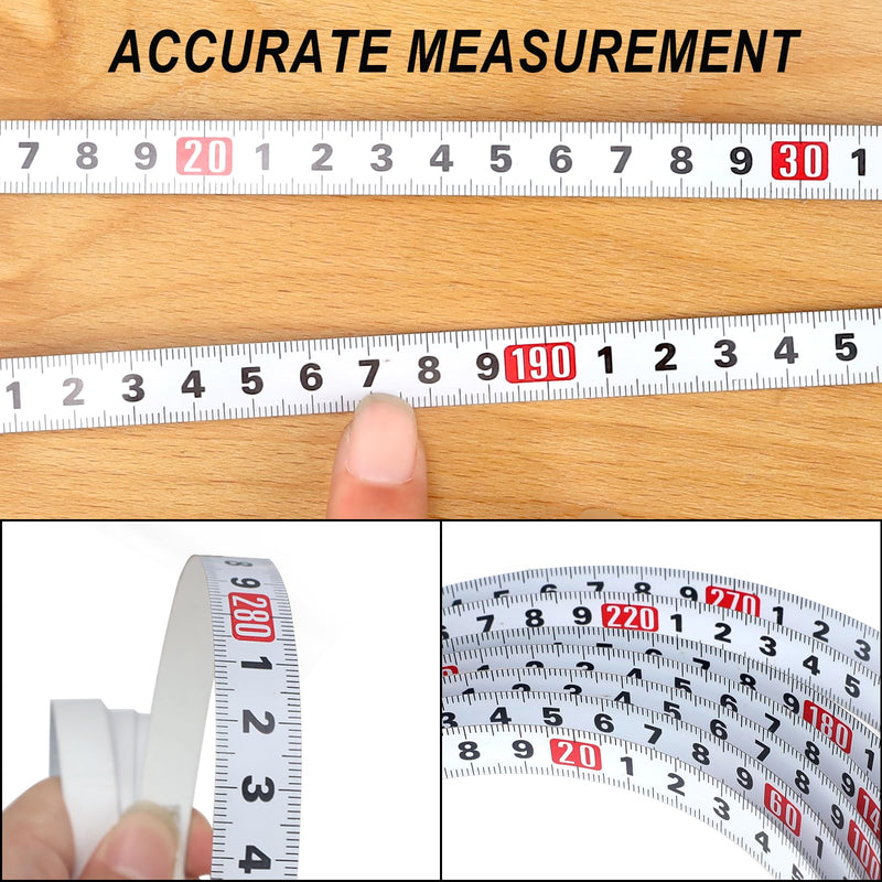  [AUSTRALIA] - ZIJANG Pack of 2 self-adhesive tape measures, 3M graduated tape measure, adhesive tape measure, precise self-adhesive tape measure, for metal, saw bench, wood and other worktops