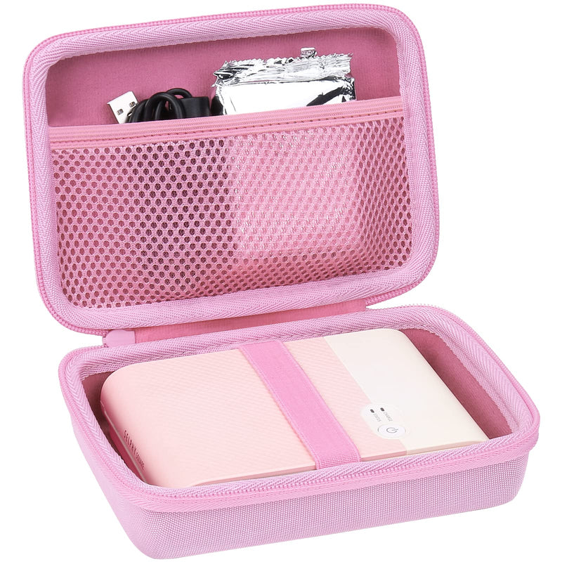  [AUSTRALIA] - co2CREA Hard Travel Case Replacement for Canon SELPHY QX10 Portable Square Photo Printer (for SELPHY QX10, Pink Case) for SELPHY QX10