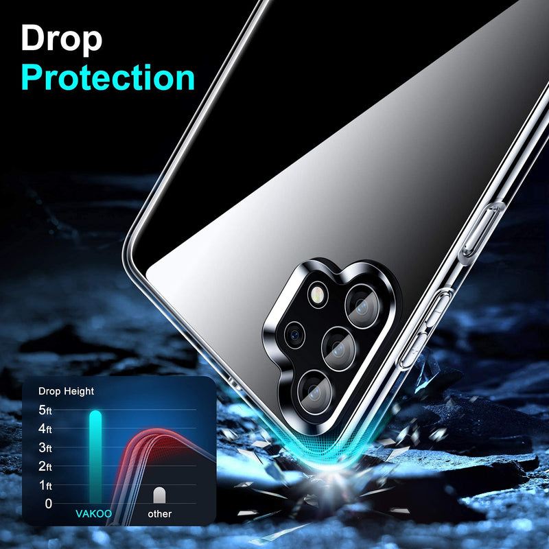  [AUSTRALIA] - Samsung Galaxy A32 5G Case, Vakoo Crystal Clear Slim Soft TPU Shockproof Protective Phone Case for Samsung Galaxy A32 5G 6.5 Inch Smartphone - Transparent