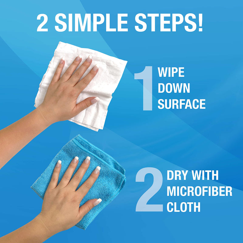  [AUSTRALIA] - MiracleWipes for Glass, Disposable and Streak Free Cleaning Wipes for Mirrors, Windows, Kitchen, Home, and Auto- 30 Count 30 Count (Pack of 1)