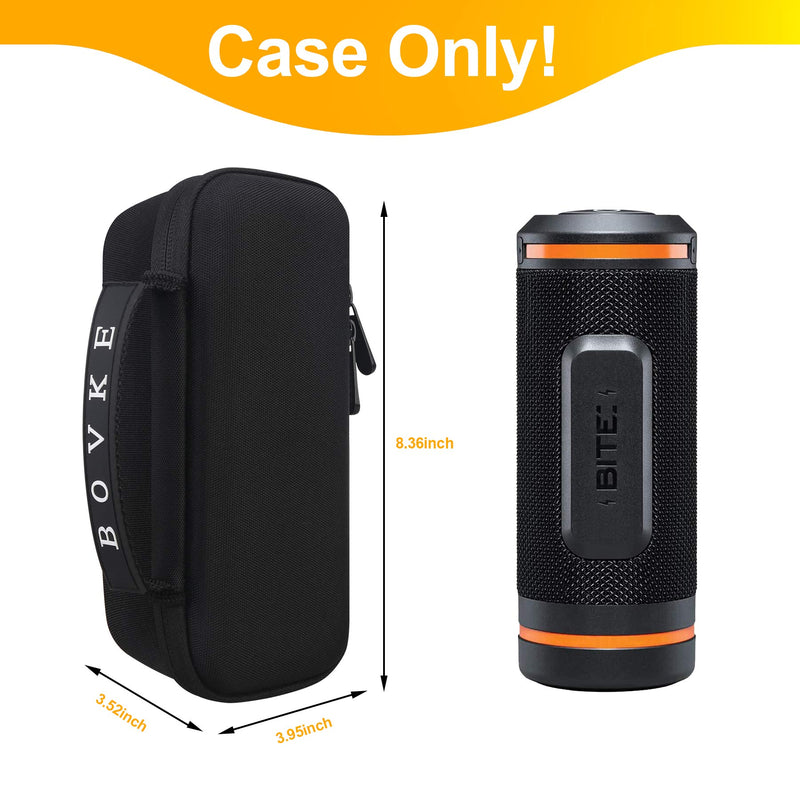  [AUSTRALIA] - BOVKE Carrying Case for Bushnell Wingman Golf GPS Bluetooth Speaker, Extra Mesh Pocket for Charging Cords and Accessories, Black
