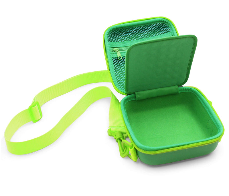  [AUSTRALIA] - CASEMATIX Video Camera Travel Case Compatible with Little Tikes Tobi 2 Director's Camera, Tripod and Charging Cable - Camera Case with Shoulder Strap & Accessory Storage, Green Travel Case Only