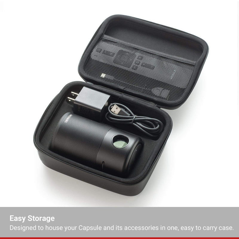  [AUSTRALIA] - Anker Nebula Capsule Official Travel Case for Nebula Capsule Pocket Projector,Polyurethane Leather, Soft Ethylene-Vinyl Acetate Material, and Splash-Resistance Premium Protection Projector Carry Case