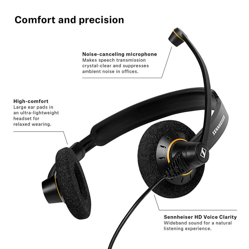  [AUSTRALIA] - Sennheiser Consumer Audio SC 60 USB ML (504547) - Double-Sided Business Headset | For Skype for Business | with HD Sound, Noise-Cancelling Microphone, & USB Connector (Black)