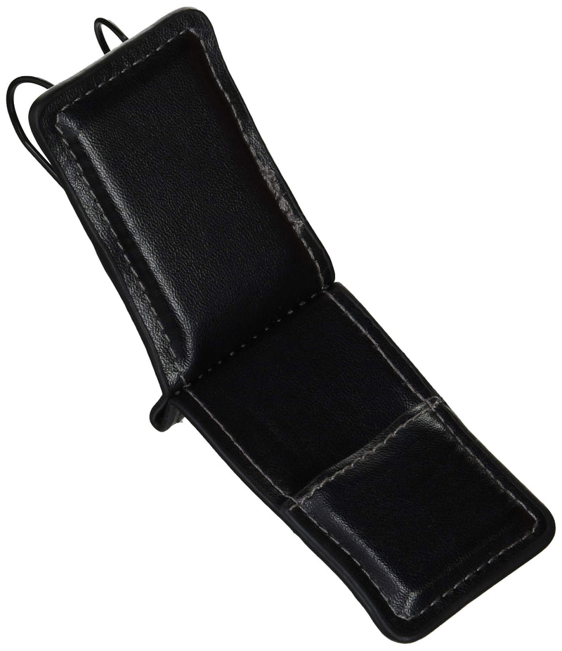  [AUSTRALIA] - SEIKOSANGYO CO., LTD. EC-123 Sunglasses Holder for Use in Car Genuine Leather Look Easy on/off with Magnet Attaches to the Sun Visor Designed in Japan Black