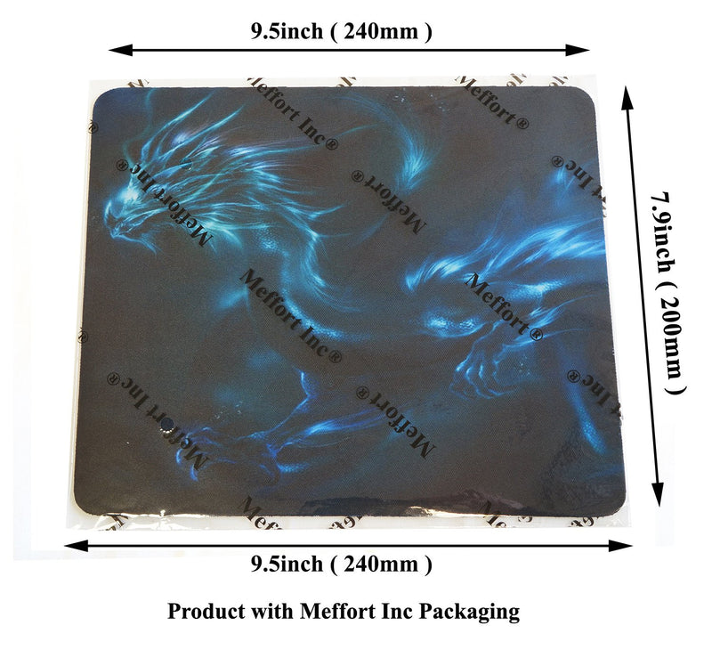 Meffort Inc Standard 9.5 x 7.9 Inch Mouse Pad - Blue Dragon - LeoForward Australia