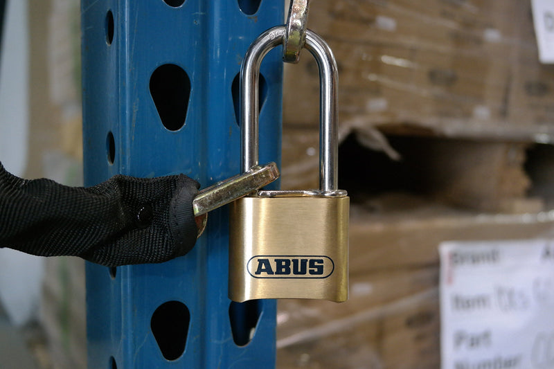  [AUSTRALIA] - ABUS 180/50 Solid Brass Combination Padlock, Long Stainless Steel Shackle (2-1/2")