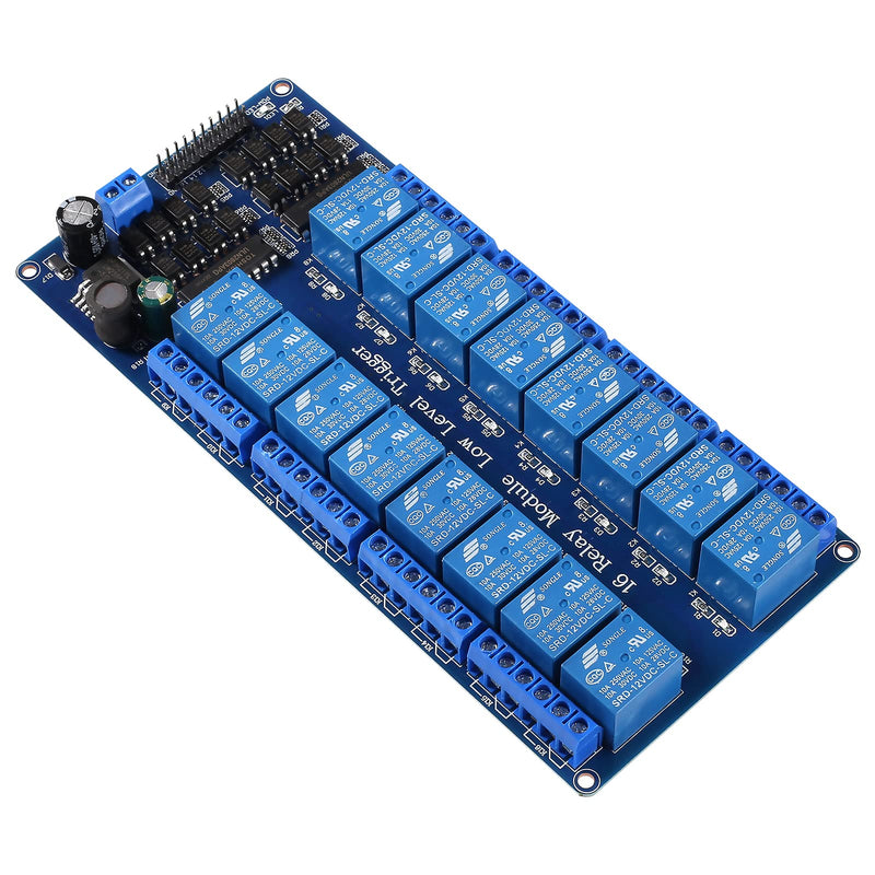  [AUSTRALIA] - AOICRIE 12V 16-Channel Relay Interface Board Module Optocoupler LED LM2576 Power for Arduino DIY Kit PiC ARM AVR