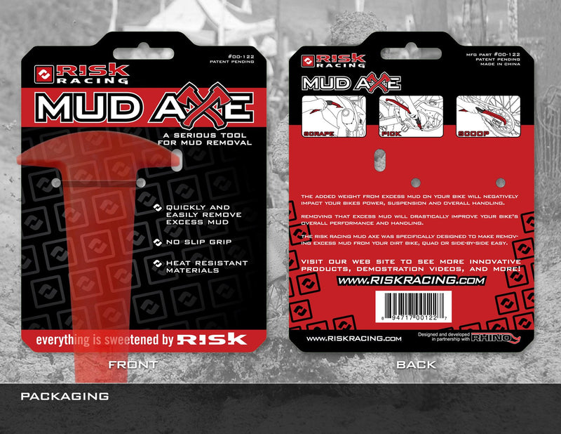 Risk Racing 00-122 Red Axe-Mud Scraper - LeoForward Australia