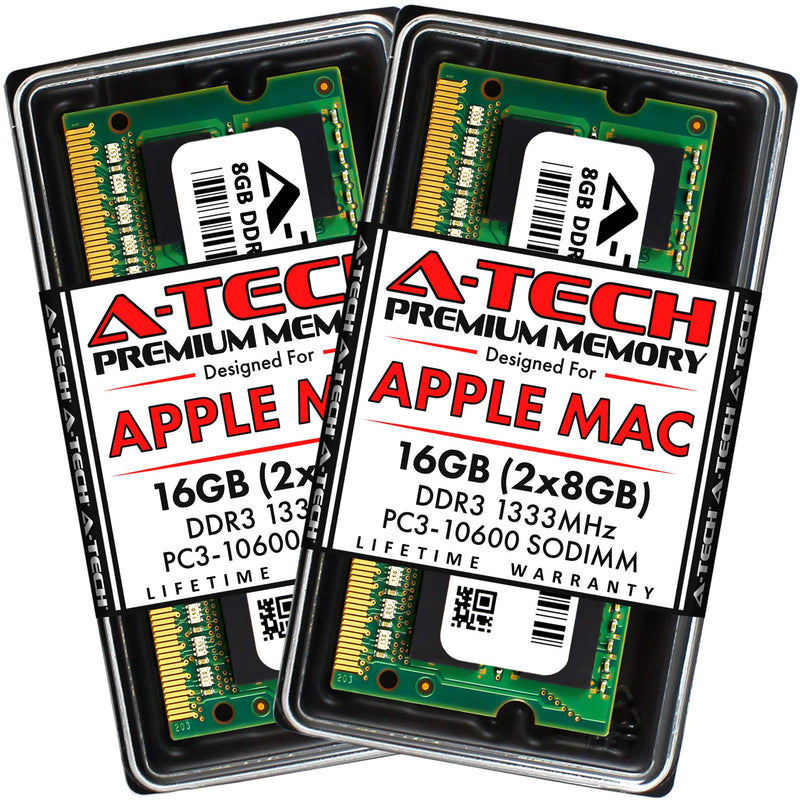  [AUSTRALIA] - A-Tech 16GB (2x8GB) RAM for Apple MacBook Pro (Early/Late 2011), iMac (Mid 2010 27 inch 4-Core, Mid 2011 21.5/27 inch), Mac Mini (Mid 2011) | DDR3 1333MHz PC3-10600 204-Pin SODIMM Memory Upgrade Kit 16 GB