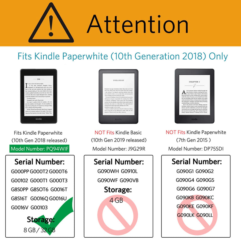  [AUSTRALIA] - CoBak Kindle Paperwhite Case - All New PU Leather Smart Cover with Auto Sleep Wake Feature for Kindle Paperwhite 10th Generation 2018 Released, Sky Blue