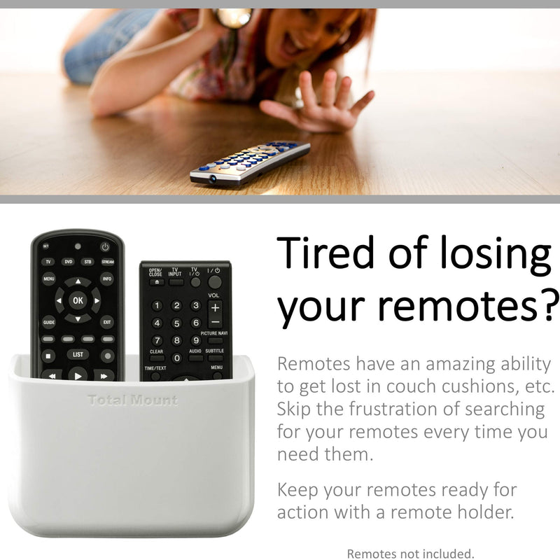  [AUSTRALIA] - TotalMount Universal Remote Control Holders (Quantity 2 - Two Remotes per Holder - White)