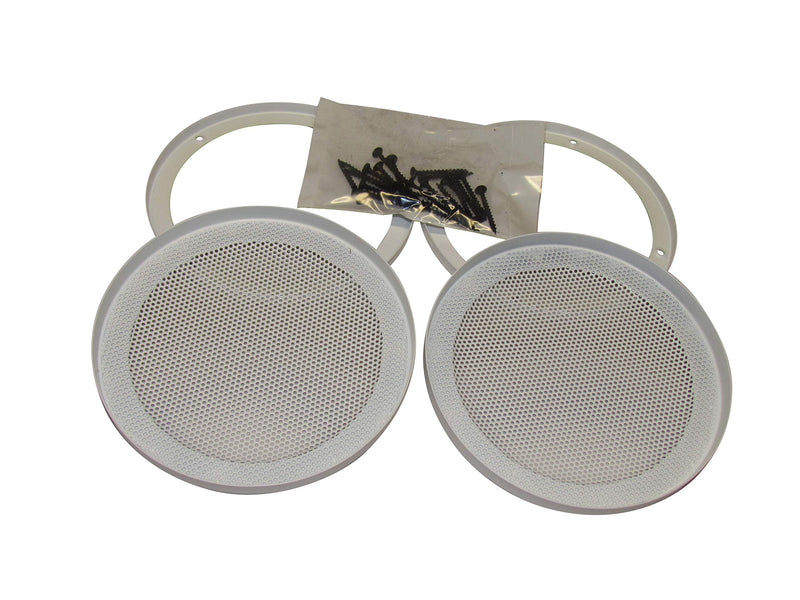  [AUSTRALIA] - Reliable Hardware Company RH-4002-6.5-2-A White Surface Mount 6-1/2" Speaker Covers, Pair