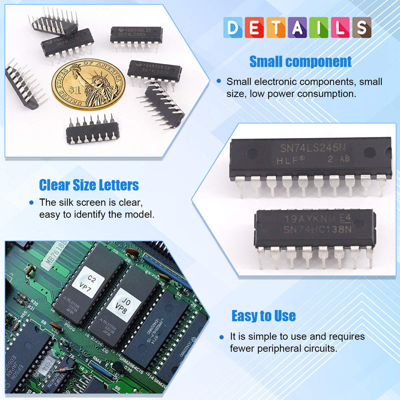  [AUSTRALIA] - Glarks 40Pcs 74LSxxx and 74HCxxx Series Low-Power Logic IC Assortment Kit 40