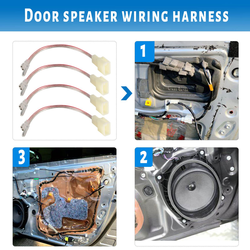  [AUSTRALIA] - NuIth Car Speaker Wire Harness Connector + Dash Tweeter Speaker Wiring Adapter Toyota Corolla/Camry 2012-2019 Subaru Forester/Impreza 2012-2020 Aftermarket Speaker Cable Plug