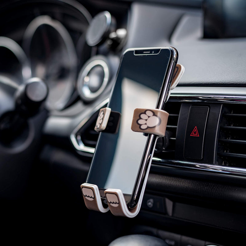  [AUSTRALIA] - Hug Buddy Pug Dog Air Vent Car Phone Holder, Adjustable, Universal Fit, Cell Phone Mount Compatible with iPhone, Samsung Galaxy, LG, Google, Pixel, Moto, Black and Other Smartphones