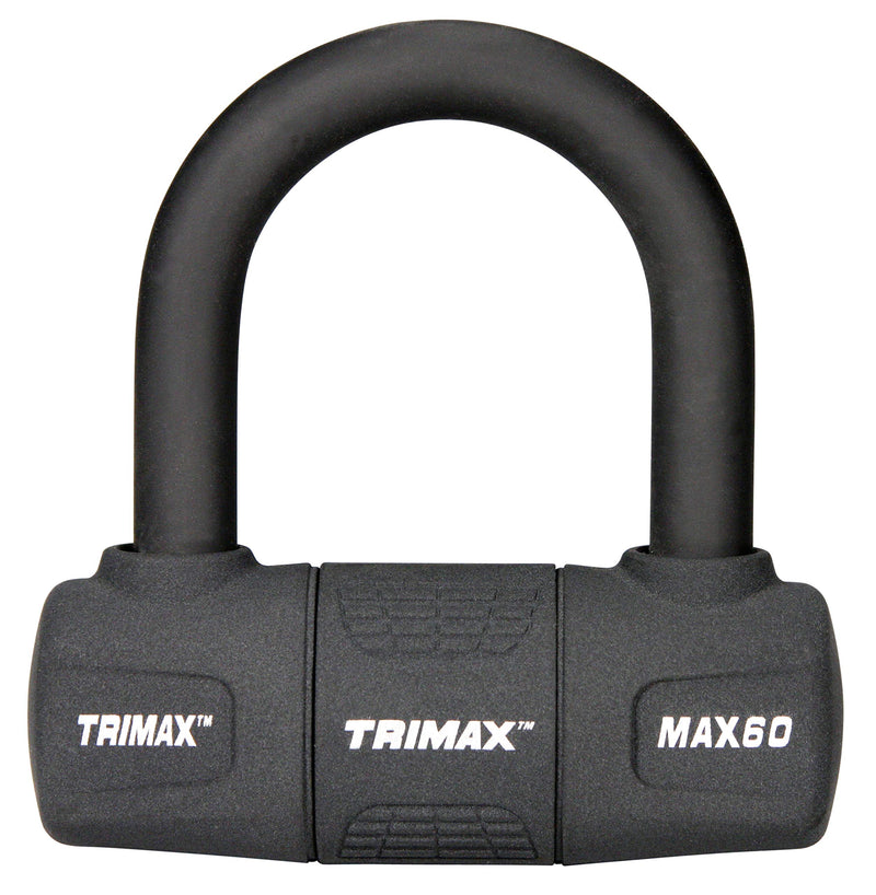  [AUSTRALIA] - TRIMAX MAX60 Black Short Shackle U-Lock with PVC Sleeve