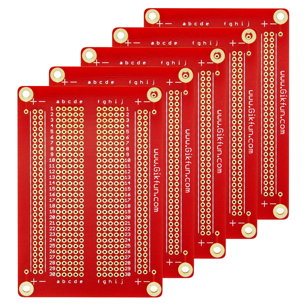  [AUSTRALIA] - Gikfun Solder-able Breadboard Gold Plated Finish Proto Board PCB DIY Kit for Arduino (Pack of 5PCS) GK1007