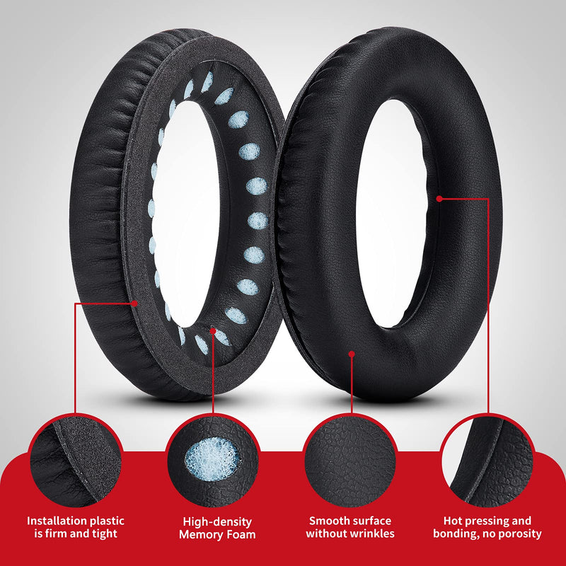  [AUSTRALIA] - Premium Ear Pad Replacement for Bose Headphones Earpads, Compatible with Bose QuietComfort 35 ii /QC35 /QC25 /QC2 /QC15 /Ae2 /Ae2i /Ae2w /SoundTrue & SoundLink, by Krone Kalpasmos – Classic Black