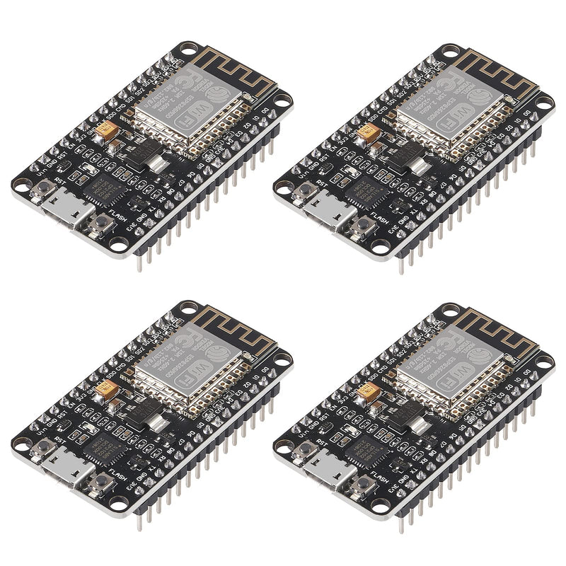  [AUSTRALIA] - DORHEA 4PCS ESP8266 ESP-12F Development Board Internet NodeMCU WiFi Serial Wireless Module NodeMCU-12F CP2102 Based on ESP8266 WiFi Module for motherbord IDE/Micropython 4