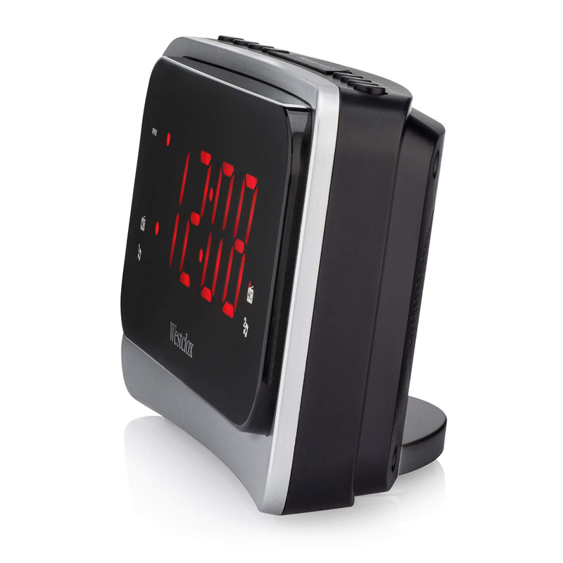 Westclox 80231NS 1.4-Inch Red LED Clock Radio with Nature Sounds and 1 Amp USB - LeoForward Australia