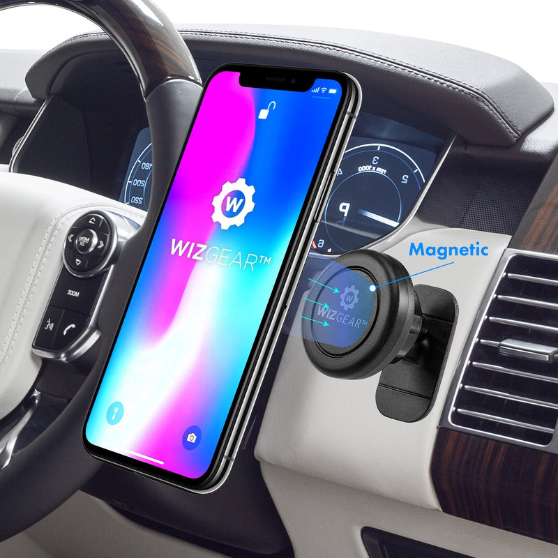  [AUSTRALIA] - WizGear Magnetic Mount, Universal Stick-On Dashboard Magnetic Car Mount Holder, for Cell Phones and Mini Tablets with Fast Swift-snap Technology, Magnetic Cell Phone Mount
