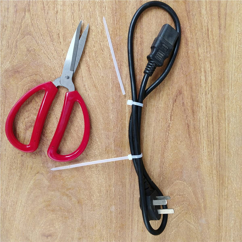  [AUSTRALIA] - 1000 pcs 4 inch Cable Zip Ties Heavy Duty, Premium Plastic Wire Ties with 18 LBS Tensile Strength, UV Resistant Cable Ties, Self-Locking White Nylon Tie Straps 4 inch ( 3 x 100mm )